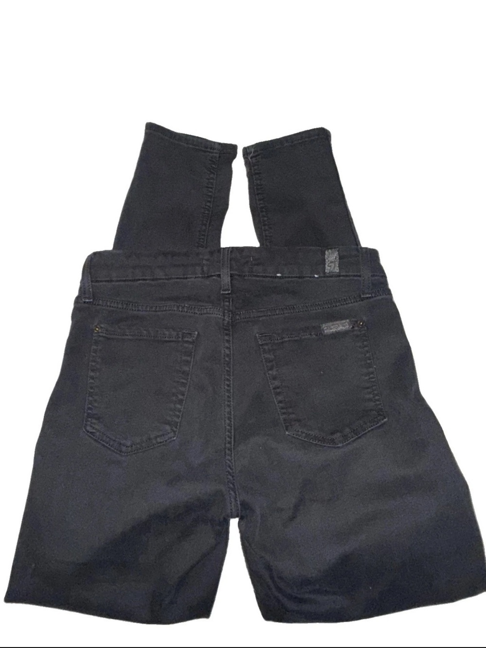 7 For All Mankind The Ankle Skinny Jeans Black Size 25